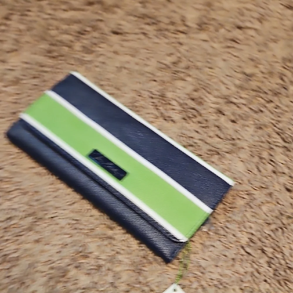Vera Bradley Trifold Wallet In Lucky Stripe - Picture 7 of 10